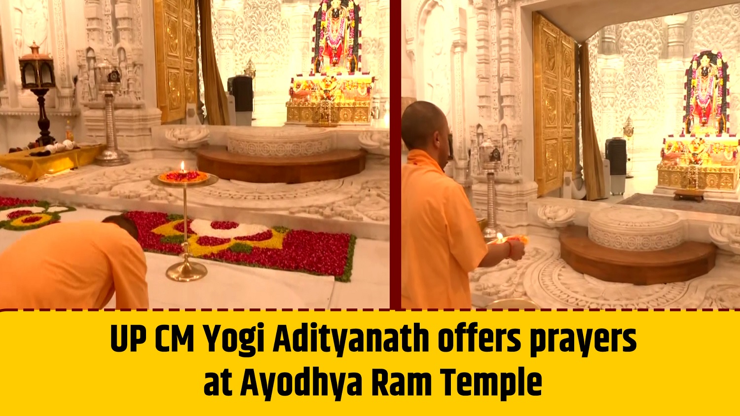 UP CM Yogi Adityanath offers prayers at Ayodhya Ram Temple